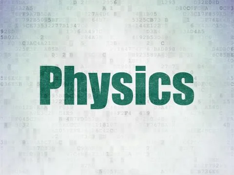 Studying concept: Physics on Digital Data Paper background Stock Illustration