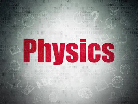 Studying concept: Physics on Digital Data Paper background 스톡 일러스트