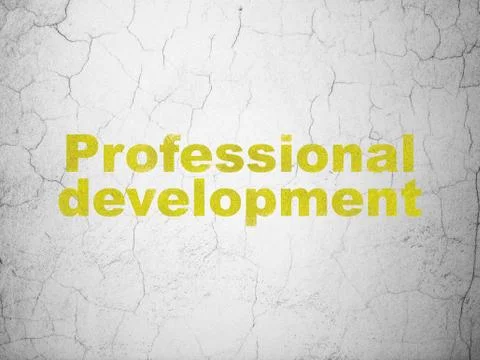 Studying concept: Professional Development on wall background Stock Illustration