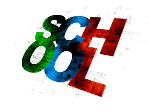 Studying concept: School on Digital background 库存插图