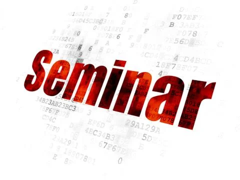 Studying concept: Seminar on Digital background 스톡 일러스트
