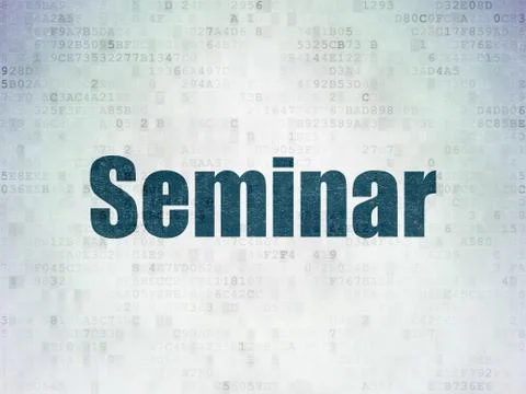 Studying concept: Seminar on Digital Paper background Illustrazione stock