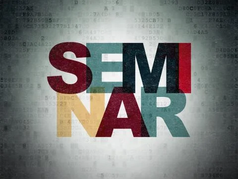 Studying concept: Seminar on Digital Paper background イラスト素材