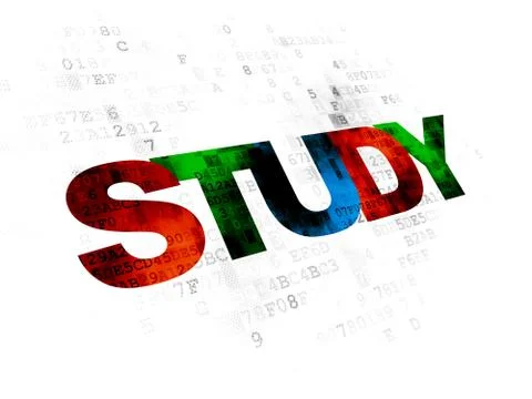 Studying concept: Study on Digital background 스톡 일러스트