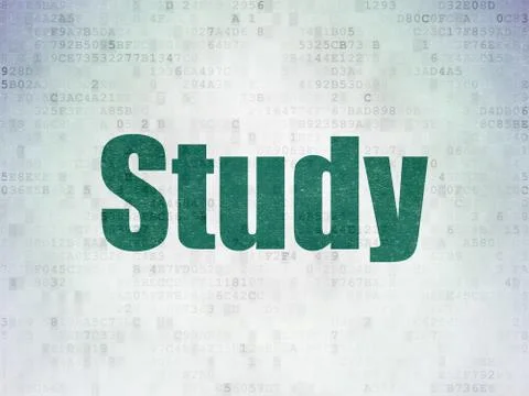 Studying concept: Study on Digital Data Paper background Stock Illustration