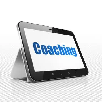 Studying concept: Tablet Computer with Coaching on display Stock Illustration