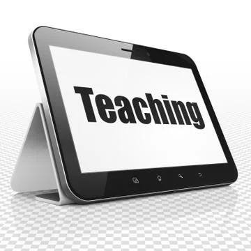 Studying concept: Tablet Computer with Teaching on display Stock Illustration