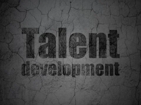 Studying concept: Talent Development on grunge wall background Stock Illustration