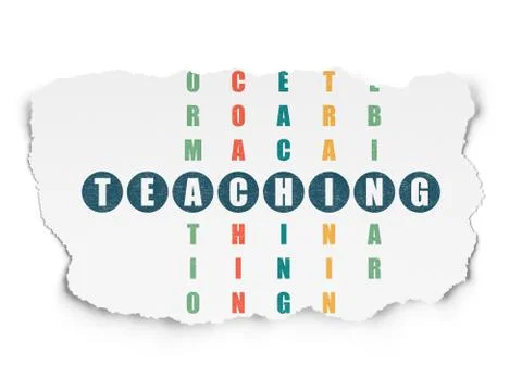 Studying concept: Teaching in Crossword Puzzle Stock Illustration