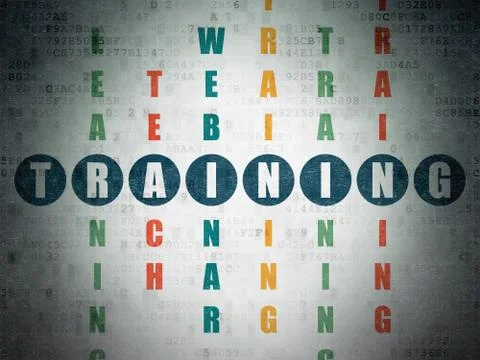Studying concept: Training in Crossword Puzzle Stock Illustration