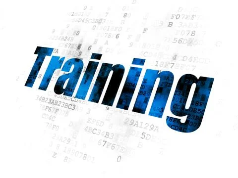 Studying concept: Training on Digital background 스톡 일러스트