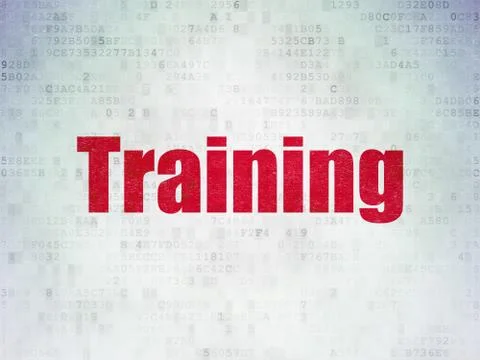 Studying concept: Training on Digital Data Paper background Stockillustratie