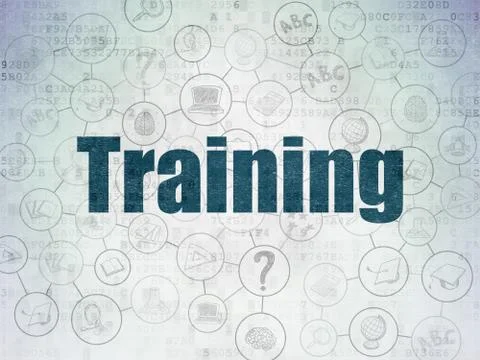 Studying concept: Training on Digital Data Paper background Stockillustratie