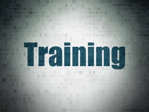 Studying concept: Training on Digital Data Paper background 스톡 일러스트
