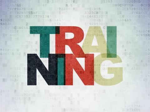 Studying concept: Training on Digital Data Paper background 스톡 일러스트