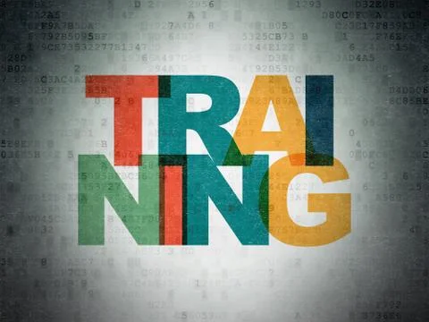 Studying concept: Training on Digital Data Paper background イラスト素材