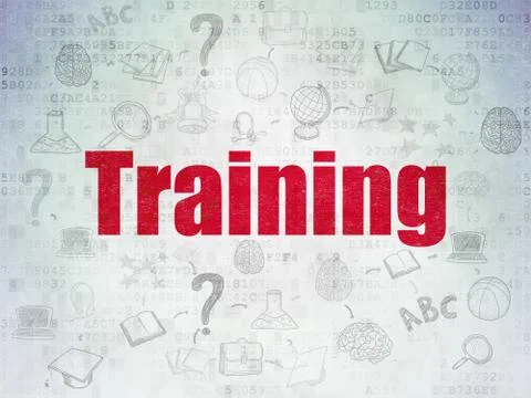 Studying concept: Training on Digital Paper background Иллюстрация