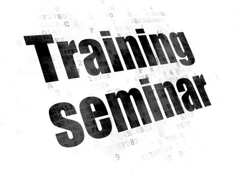 Studying concept: Training Seminar on Digital background イラスト素材