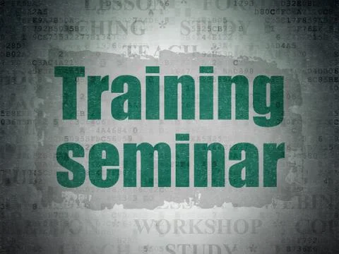 Studying concept: Training Seminar on Digital Data Paper background Illustration