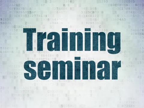 Studying concept: Training Seminar on Digital Data Paper background Stock Illustration