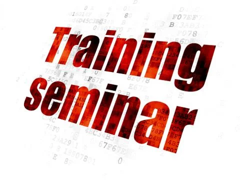 Studying concept: Training Seminar on Digital background Stock Illustration