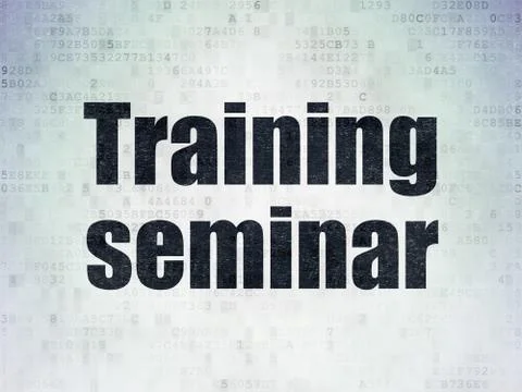 Studying concept: Training Seminar on Digital Data Paper background Illustrazione stock