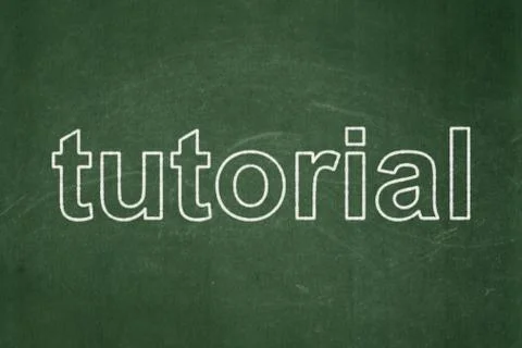 Studying concept: Tutorial on chalkboard background Stockillustratie