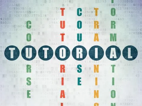 Studying concept: Tutorial in Crossword Puzzle Stock Illustration