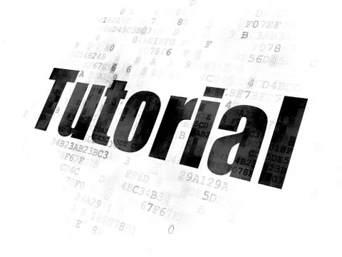 Studying concept: Tutorial on Digital background Stock Illustration