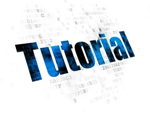Studying concept: Tutorial on Digital background 库存插图