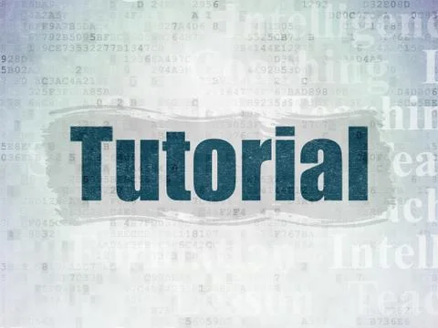 Studying concept: Tutorial on Digital Data Paper background 스톡 일러스트