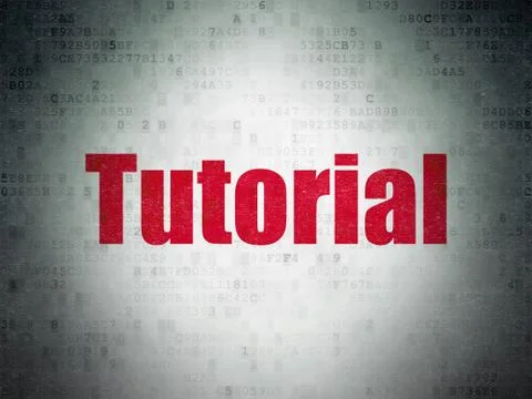 Studying concept: Tutorial on Digital Data Paper background Illustrazione stock