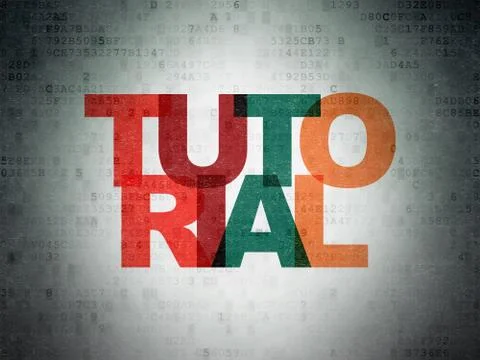 Studying concept: Tutorial on Digital Data Paper background 스톡 일러스트