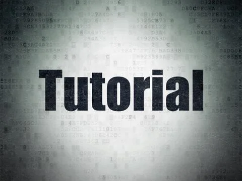 Studying concept: Tutorial on Digital Data Paper background Stock Illustration