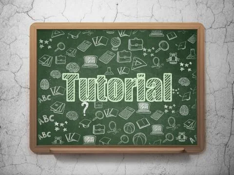 Studying concept: Tutorial on School board background Stock Illustration