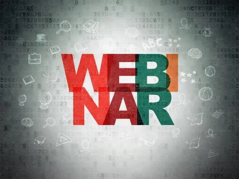 Studying concept: Webinar on Digital Data Paper background イラスト素材