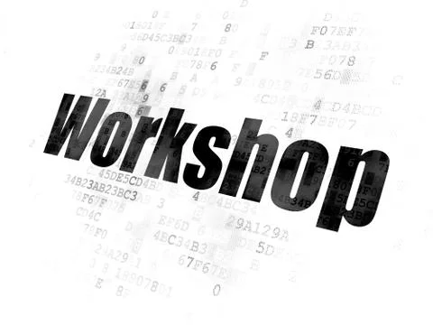 Studying concept: Workshop on Digital background Illustrazione stock