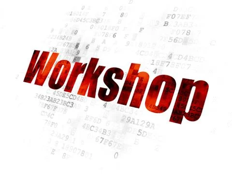 Studying concept: Workshop on Digital background Иллюстрация
