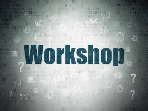 Studying concept: Workshop on Digital Data Paper background 스톡 일러스트
