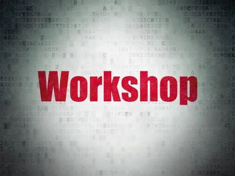 Studying concept: Workshop on Digital Data Paper background 스톡 일러스트