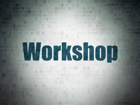 Studying concept: Workshop on Digital Data Paper background イラスト素材