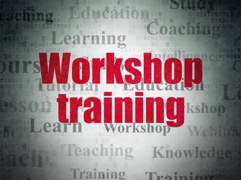 Studying concept: Workshop Training on Digital Data Paper background 스톡 일러스트