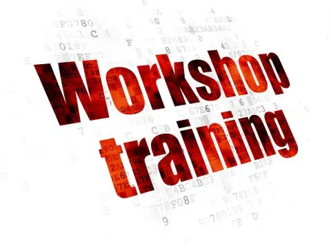 Studying concept: Workshop Training on Digital background 스톡 일러스트