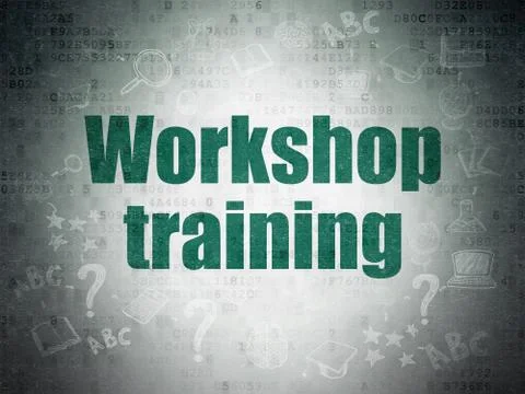 Studying concept: Workshop Training on Digital Data Paper background 스톡 일러스트