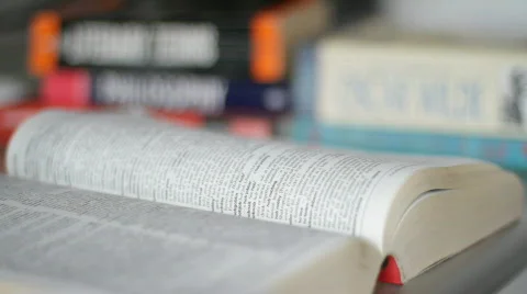 Studying a dictionary Video stock 743744