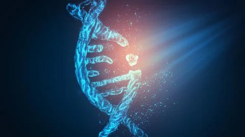 Studying the digital interface of the molecule Foto stock