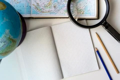 Studying, geography, science concept 库存照片