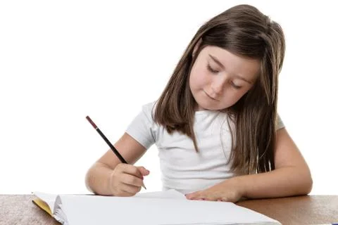 Studying hard at school Foto stock