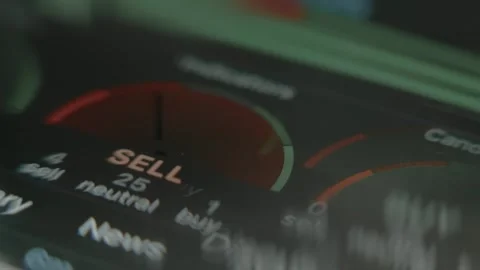 Studying the indicators of crypto market on crypto trading platform, macro view Video stock 292403083