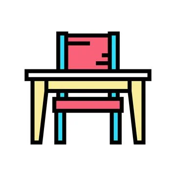 Studying kindergarten color icon vector illustration Ilustración de archivo